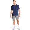image:imageReebok Mens Reflective Small Logo Crewneck TShirt Standard Fit Lightweight Cool Touch Jersey FabricVector Navy Heather  Showdown