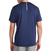 image:imageReebok Mens Reflective Small Logo Crewneck TShirt Standard Fit Lightweight Cool Touch Jersey FabricVector Navy Heather  Showdown