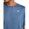 image:imageReebok Mens Reflective Small Logo Crewneck TShirt Standard Fit Lightweight Cool Touch Jersey FabricVector Shadow Heather  Showdown