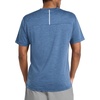 image:imageReebok Mens Reflective Small Logo Crewneck TShirt Standard Fit Lightweight Cool Touch Jersey FabricVector Shadow Heather  Showdown