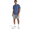 image:imageReebok Mens Reflective Small Logo Crewneck TShirt Standard Fit Lightweight Cool Touch Jersey FabricWashed Indigo Heather  Showdown