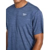 image:imageReebok Mens Reflective Small Logo Crewneck TShirt Standard Fit Lightweight Cool Touch Jersey FabricWashed Indigo Heather  Showdown