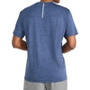 image:imageReebok Mens Reflective Small Logo Crewneck TShirt Standard Fit Lightweight Cool Touch Jersey FabricWashed Indigo Heather  Showdown