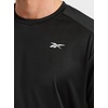 image:imageReebok Mens Small Logo Short Sleeve Crewneck TShirt Standard Fit Breathable Lightweight Stretch Knit FabricBlack  Warmup