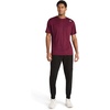 image:imageReebok Mens Small Logo Short Sleeve Crewneck TShirt Standard Fit Breathable Lightweight Stretch Knit FabricBlack Cherry Heather  Sprint