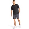 image:imageReebok Mens Small Logo Short Sleeve Crewneck TShirt Standard Fit Breathable Lightweight Stretch Knit FabricBlack Heather  Compass