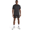 image:imageReebok Mens Small Logo Short Sleeve Crewneck TShirt Standard Fit Breathable Lightweight Stretch Knit FabricBlack Heather  Dash