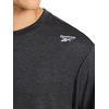 image:imageReebok Mens Small Logo Short Sleeve Crewneck TShirt Standard Fit Breathable Lightweight Stretch Knit FabricBlack Heather  Horizon