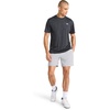 image:imageReebok Mens Small Logo Short Sleeve Crewneck TShirt Standard Fit Breathable Lightweight Stretch Knit FabricBlack Heather  Trophy