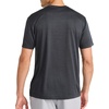 image:imageReebok Mens Small Logo Short Sleeve Crewneck TShirt Standard Fit Breathable Lightweight Stretch Knit FabricBlack Heather  Trophy