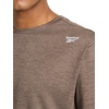 image:imageReebok Mens Small Logo Short Sleeve Crewneck TShirt Standard Fit Breathable Lightweight Stretch Knit FabricBracken Heather  Compass