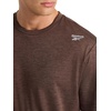image:imageReebok Mens Small Logo Short Sleeve Crewneck TShirt Standard Fit Breathable Lightweight Stretch Knit FabricBracken Heather  Sprint