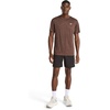 image:imageReebok Mens Small Logo Short Sleeve Crewneck TShirt Standard Fit Breathable Lightweight Stretch Knit FabricBracken Heather  Trophy
