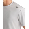 image:imageReebok Mens Small Logo Short Sleeve Crewneck TShirt Standard Fit Breathable Lightweight Stretch Knit FabricChrome Heather  Horizon