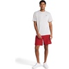 image:imageReebok Mens Small Logo Short Sleeve Crewneck TShirt Standard Fit Breathable Lightweight Stretch Knit FabricChrome Heather  Trophy
