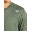 image:imageReebok Mens Small Logo Short Sleeve Crewneck TShirt Standard Fit Breathable Lightweight Stretch Knit FabricDuck Green Heather  Compass