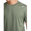 image:imageReebok Mens Small Logo Short Sleeve Crewneck TShirt Standard Fit Breathable Lightweight Stretch Knit FabricDuck Green Heather  Horizon