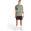image:imageReebok Mens Small Logo Short Sleeve Crewneck TShirt Standard Fit Breathable Lightweight Stretch Knit FabricDuck Green Heather  Horizon