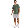 image:imageReebok Mens Small Logo Short Sleeve Crewneck TShirt Standard Fit Breathable Lightweight Stretch Knit FabricDuck Green Heather  Sprint