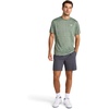 image:imageReebok Mens Small Logo Short Sleeve Crewneck TShirt Standard Fit Breathable Lightweight Stretch Knit FabricDuck Green Heather  Trophy