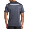 image:imageReebok Mens Small Logo Short Sleeve Crewneck TShirt Standard Fit Breathable Lightweight Stretch Knit FabricEbony  Warmup