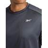 image:imageReebok Mens Small Logo Short Sleeve Crewneck TShirt Standard Fit Breathable Lightweight Stretch Knit FabricEbony  Warmup