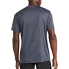 image:imageReebok Mens Small Logo Short Sleeve Crewneck TShirt Standard Fit Breathable Lightweight Stretch Knit FabricEbony Heather  Dash