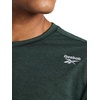 image:imageReebok Mens Small Logo Short Sleeve Crewneck TShirt Standard Fit Breathable Lightweight Stretch Knit FabricGreen Gables Heather  Sprint