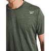 image:imageReebok Mens Small Logo Short Sleeve Crewneck TShirt Standard Fit Breathable Lightweight Stretch Knit FabricGrit Green Heather  Sprint