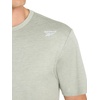 image:imageReebok Mens Small Logo Short Sleeve Crewneck TShirt Standard Fit Breathable Lightweight Stretch Knit FabricIceberg Green Heather  Compass