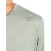 image:imageReebok Mens Small Logo Short Sleeve Crewneck TShirt Standard Fit Breathable Lightweight Stretch Knit FabricIceberg Green Heather  Dash