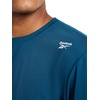 image:imageReebok Mens Small Logo Short Sleeve Crewneck TShirt Standard Fit Breathable Lightweight Stretch Knit FabricMajolica Blue  Sprint