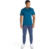 image:imageReebok Mens Small Logo Short Sleeve Crewneck TShirt Standard Fit Breathable Lightweight Stretch Knit FabricMajolica Blue Heather  Sprint
