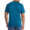 image:imageReebok Mens Small Logo Short Sleeve Crewneck TShirt Standard Fit Breathable Lightweight Stretch Knit FabricMajolica Blue Heather  Sprint