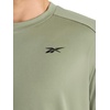 image:imageReebok Mens Small Logo Short Sleeve Crewneck TShirt Standard Fit Breathable Lightweight Stretch Knit FabricSea Spray  Warmup