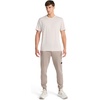 image:imageReebok Mens Small Logo Short Sleeve Crewneck TShirt Standard Fit Breathable Lightweight Stretch Knit FabricSilver Cloud Heather  Sprint