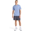 image:imageReebok Mens Small Logo Short Sleeve Crewneck TShirt Standard Fit Breathable Lightweight Stretch Knit FabricStonewash Heather  Dash