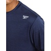 image:imageReebok Mens Small Logo Short Sleeve Crewneck TShirt Standard Fit Breathable Lightweight Stretch Knit FabricVector Navy Heather  Compass