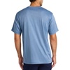 image:imageReebok Mens Small Logo Short Sleeve Crewneck TShirt Standard Fit Breathable Lightweight Stretch Knit FabricVector Shadow Heather  Compass