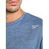 image:imageReebok Mens Small Logo Short Sleeve Crewneck TShirt Standard Fit Breathable Lightweight Stretch Knit FabricVector Shadow Heather  Compass