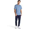 image:imageReebok Mens Small Logo Short Sleeve Crewneck TShirt Standard Fit Breathable Lightweight Stretch Knit FabricVector Shadow Heather  Compass