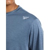 image:imageReebok Mens Small Logo Short Sleeve Crewneck TShirt Standard Fit Breathable Lightweight Stretch Knit FabricVector Shadow Heather  Horizon