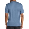 image:imageReebok Mens Small Logo Short Sleeve Crewneck TShirt Standard Fit Breathable Lightweight Stretch Knit FabricVector Shadow Heather  Horizon