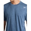 image:imageReebok Mens Small Logo Short Sleeve Crewneck TShirt Standard Fit Breathable Lightweight Stretch Knit FabricVector Shadow Heather  Sprint
