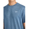 image:imageReebok Mens Small Logo Short Sleeve Crewneck TShirt Standard Fit Breathable Lightweight Stretch Knit FabricVector Shadow Heather  Trophy