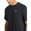 image:imageReebok Mens Strike Short Sleeve Crewneck TShirt Standard Fit Lightweight Stretch Poly Jersey FabricBlack Heather