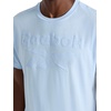 image:imageReebok Mens Suede Short Sleeve Crewneck TShirt Standard Fit Lightweight CottonPoly Jersey FabricCashmere Blue