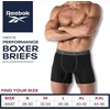 image:imageReebok Mens Underwear  4 Pack Performance Mens Boxer Briefs with Pouch  Stay Confident from Gym to Office QuickDry Fabric Wicks Away Moisture So Sweat Is Never a DistractionBlack