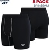 image:imageReebok Mens Underwear  8 Pack Performance Mens Boxer Briefs with Fly  Added Coverage Helps Prevent RideUp Stay Dry and Comfortable with Fabric Designed for AllDay MovementBlack