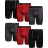 image:imageReebok Mens Boxer Briefs  6 Pack Big amp Tall Performance Mens Underwear  Extra Thigh Coverage for a Secure Feel During Work and Workouts Smooth Design Helps Reduce IrritationBlackChinese RedDark Grey